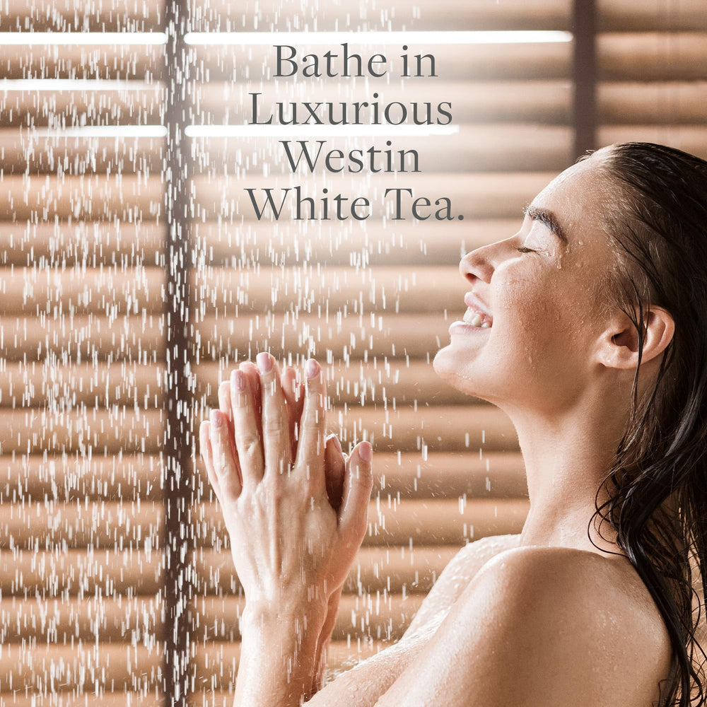 Westin White Tea Aloe Shampoo lather nourishes with jojoba and Provitamin B5.