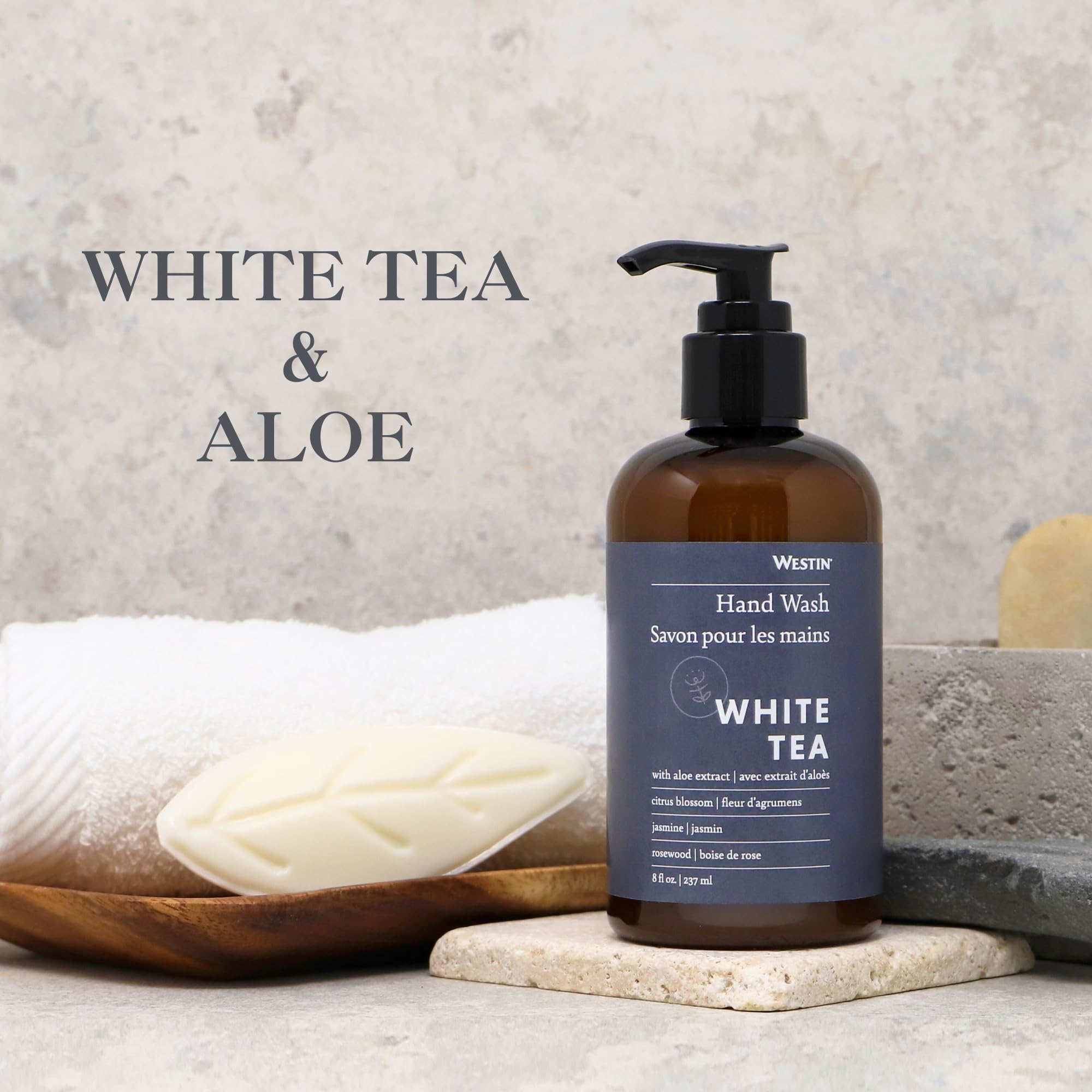 Westin White Tea Hand Soap aloe ingredient emphasizes soothing care