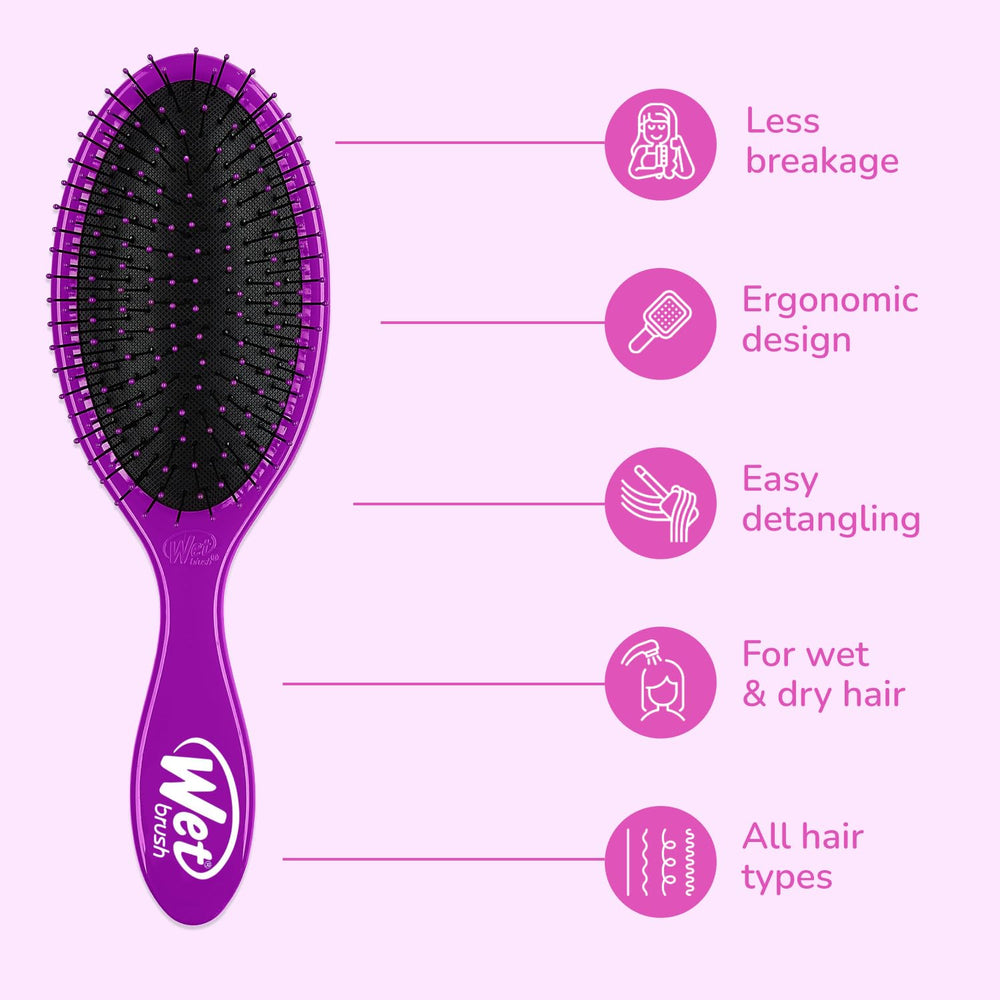 Wet Brush works on all hair types for a smoother detangling routine.