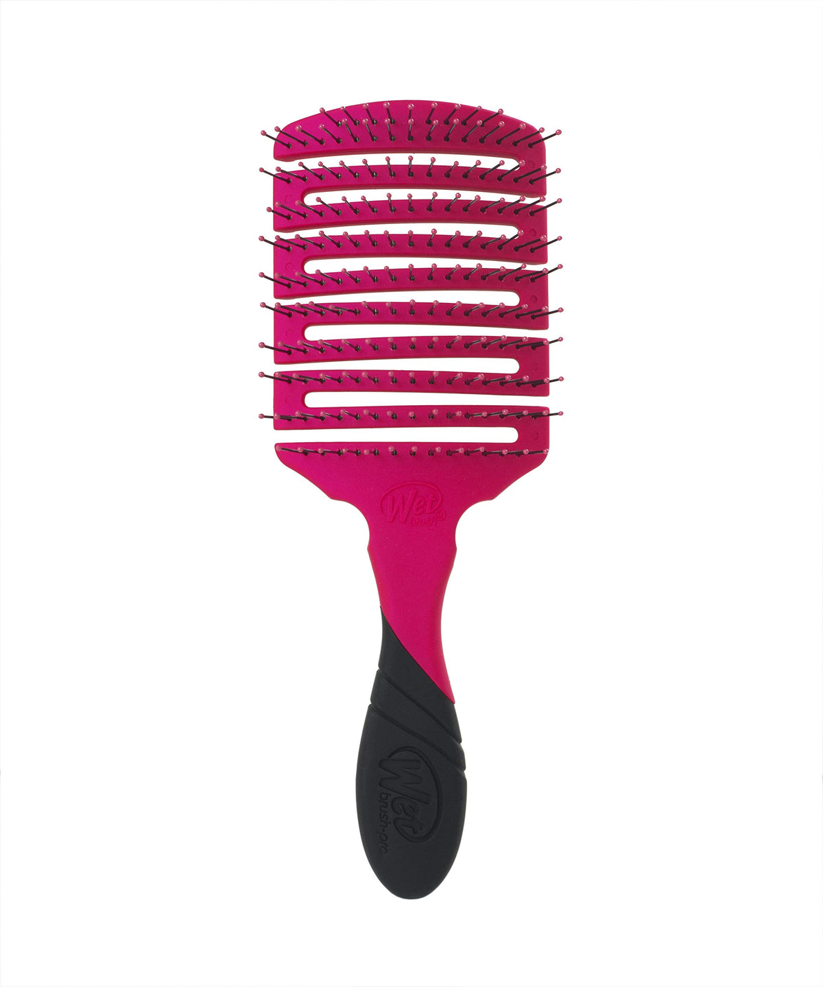 Wet Brush Brush Pro Flex Dry Paddle Pink angle view showing detangling capability