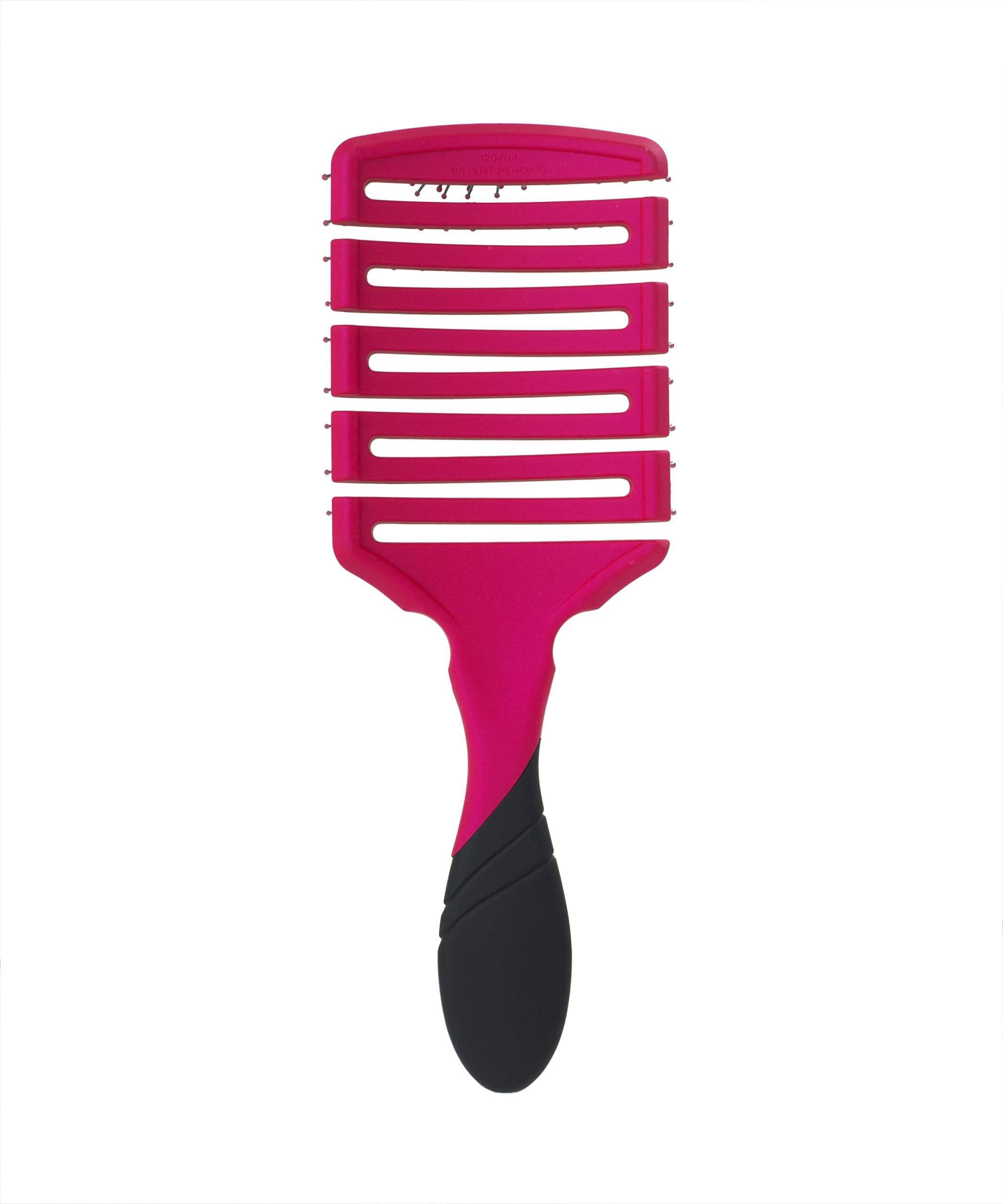 Wet Brush Brush Pro Flex Dry Paddle Pink in hand highlighting flexible styling on damp hair