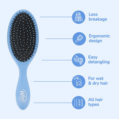 Wet Brush Detangler bristles glide-action closeup demonstrating easy knot removal