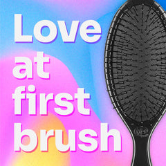 Wet Brush detangling on wet hair scenario, showcasing painless experience