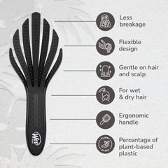 Wet Brush Go Green black handle close-up highlighting eco-friendly material