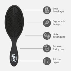 Wet Brush Original Detangler Black Frost on dry hair for smooth brushing.