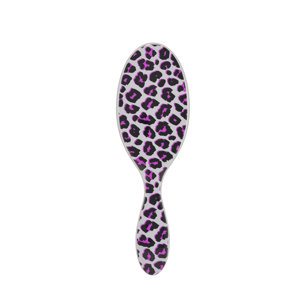 Wet Brush Original Detangler pink leopard glides through tangles with ease.