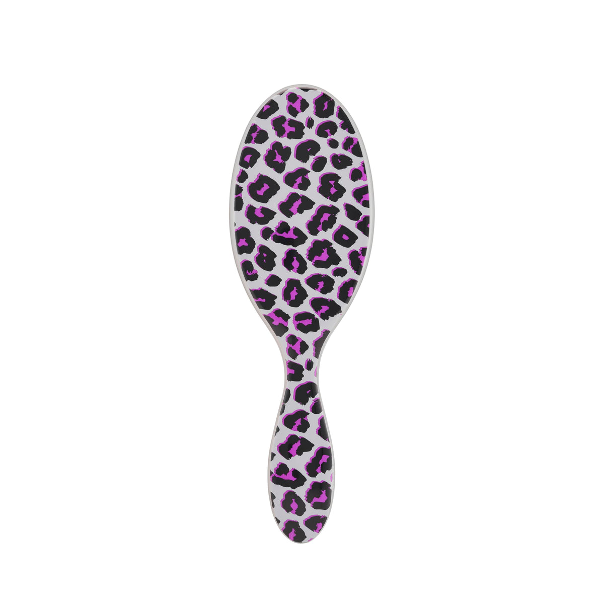 Wet Brush Original Detangler pink leopard glides through tangles with ease.