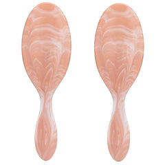 Wet Brush Original Detangler Pink Watercolor Waves hero image shows comfortable detangler design for easy brushing.
