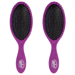 Wet Brush Original Detangler purple bristles closeup shows gentle detangling