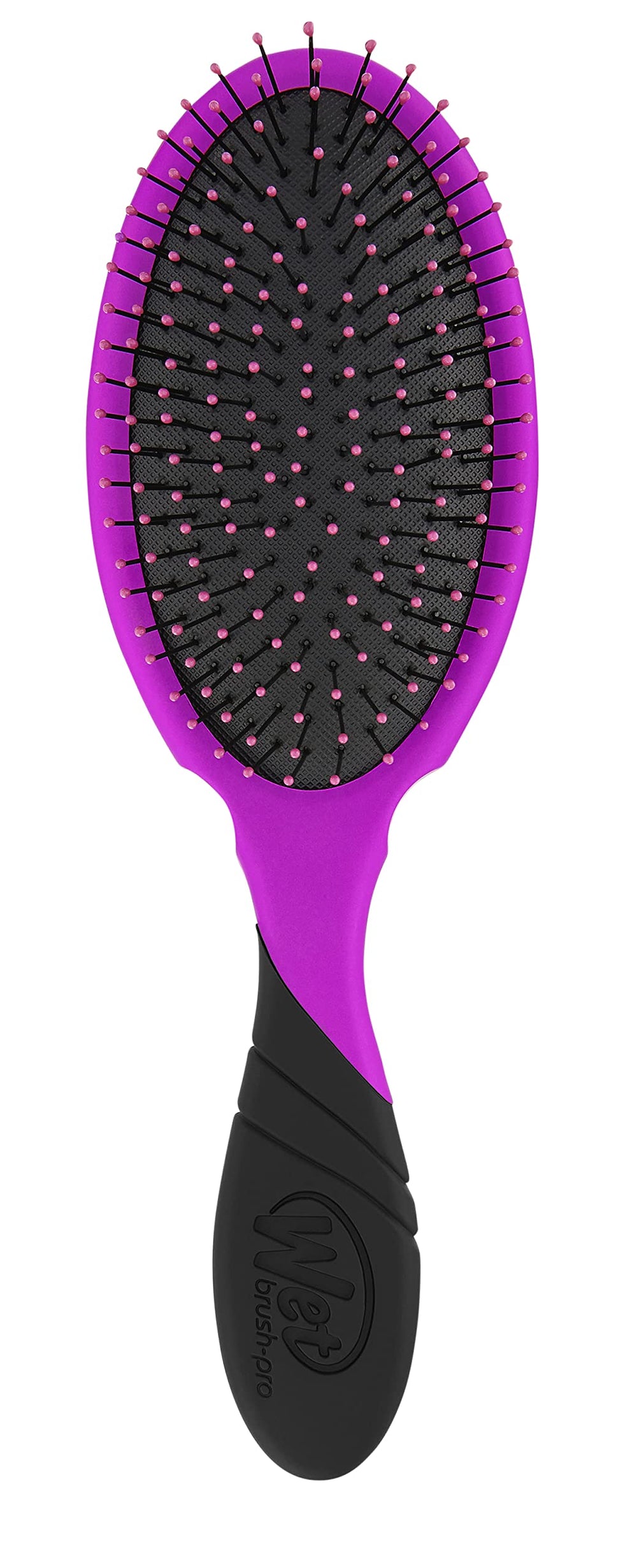 Wet Brush Pro Detangler Brush purple top view highlights ergonomic design for easy detangling