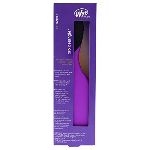 Wet Brush Pro Detangler Brush purple compact design for easy packing and travel