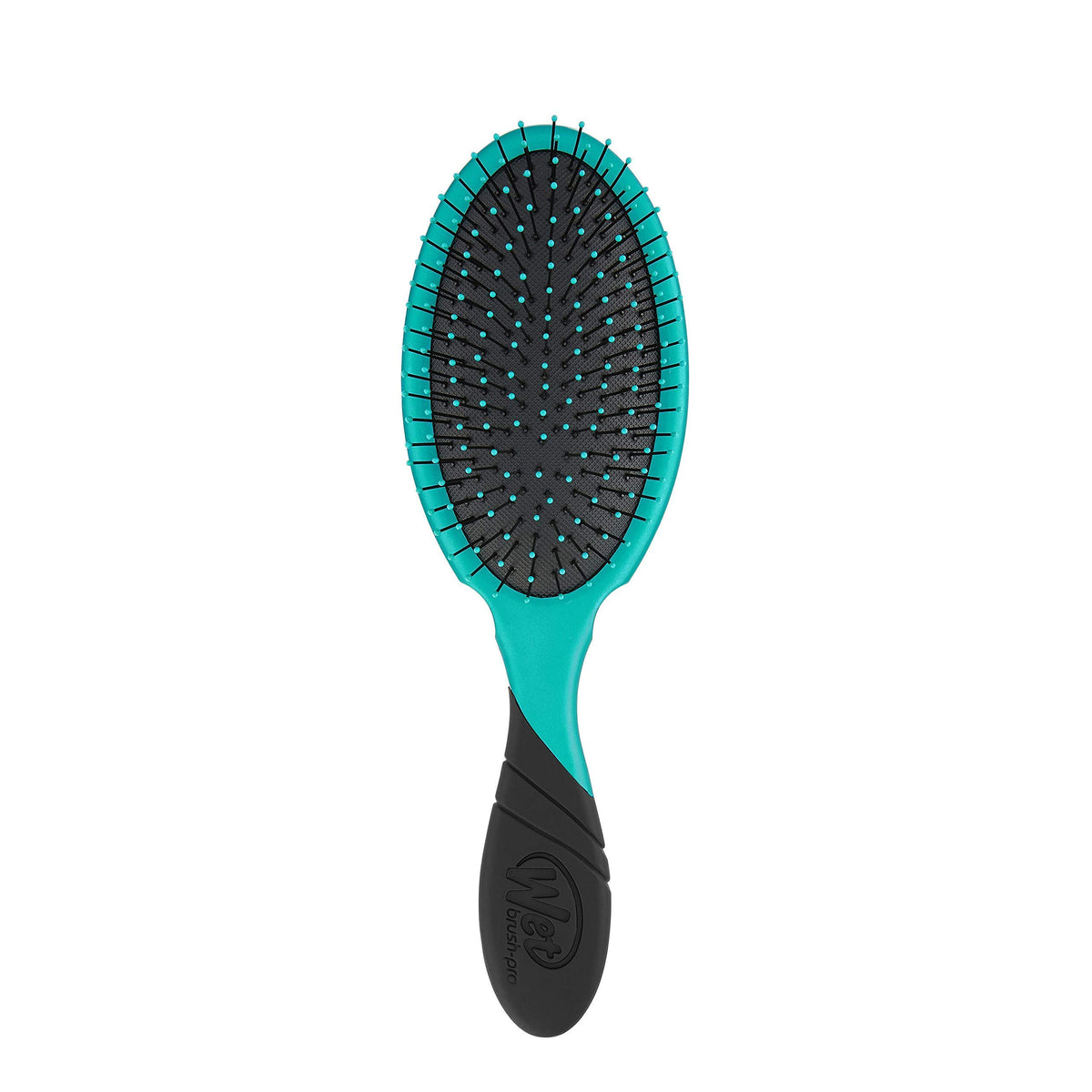 Wet Brush Pro Detangler EasyGrip Teal front view with ergonomic grip for comfortable detangling.
