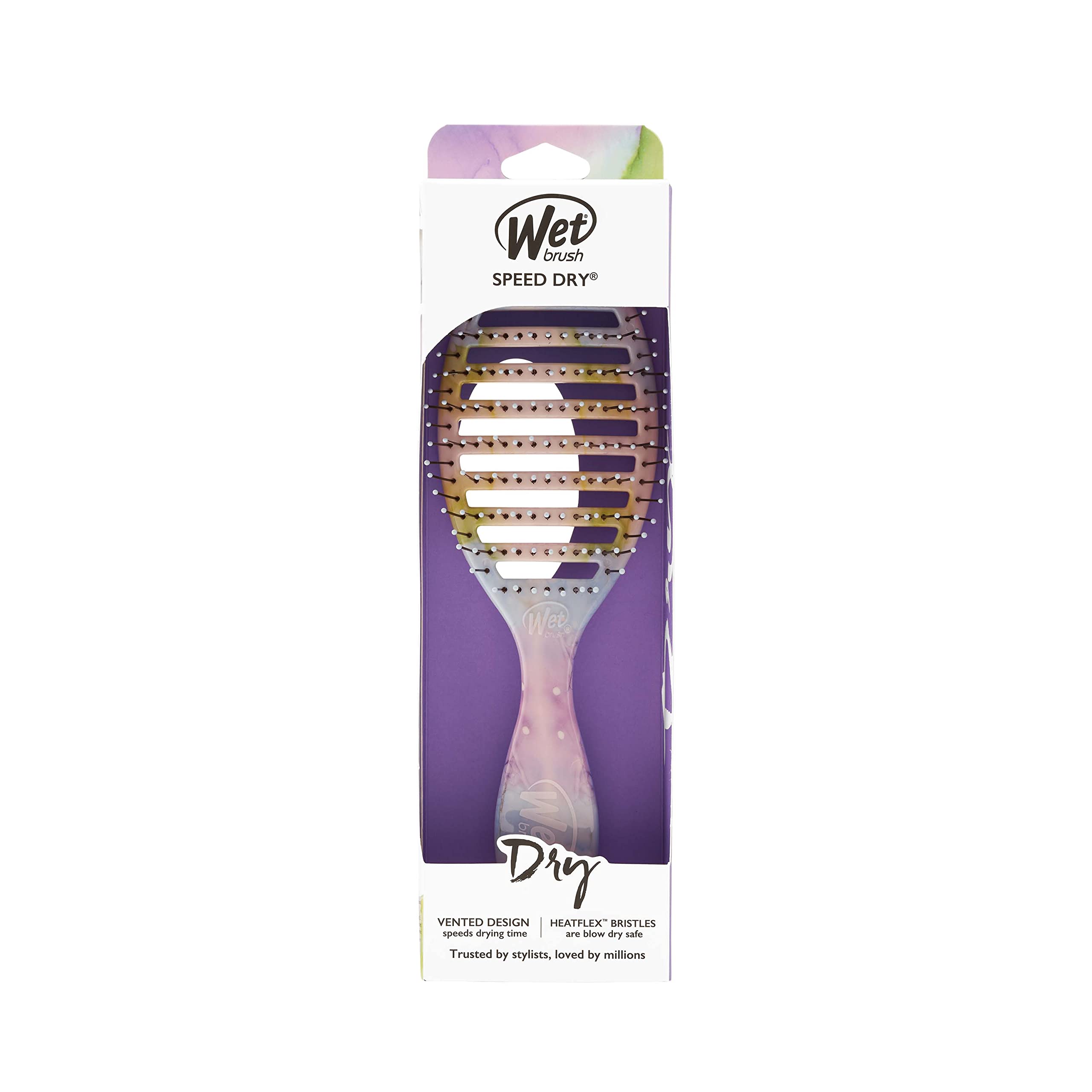 Wet Brush held in hand to show size and grip for comfortable, controlled styling
