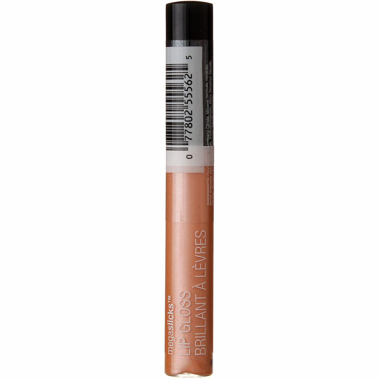 Wet n Wild MegaSlicks lip gloss 556B Sun Glaze tube shows color.