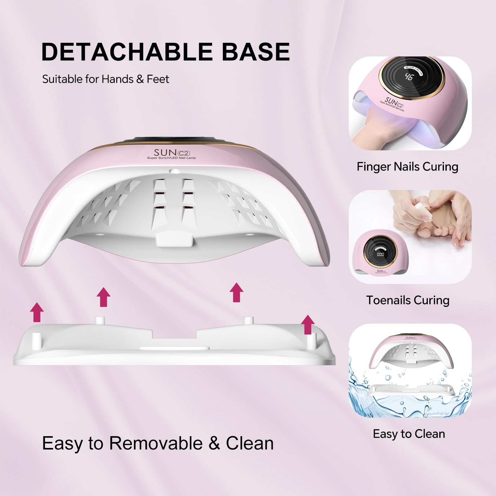 WEVILI 288W lamp pink body design adds stylish home salon appeal