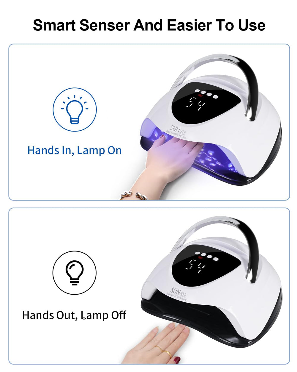 WEVILI nail lamp digital LCD display for precise timer tracking