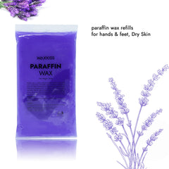 wewax lavender paraffin wax melt in bath setup promoting cozy spa warmth