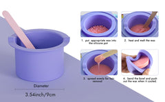 WeWax liner bends to pop out solid wax for easy cleanup.