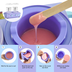 WeWax silicone wax-warmer liner with 9 cm diameter fits standard machines for quick, tidy setup.
