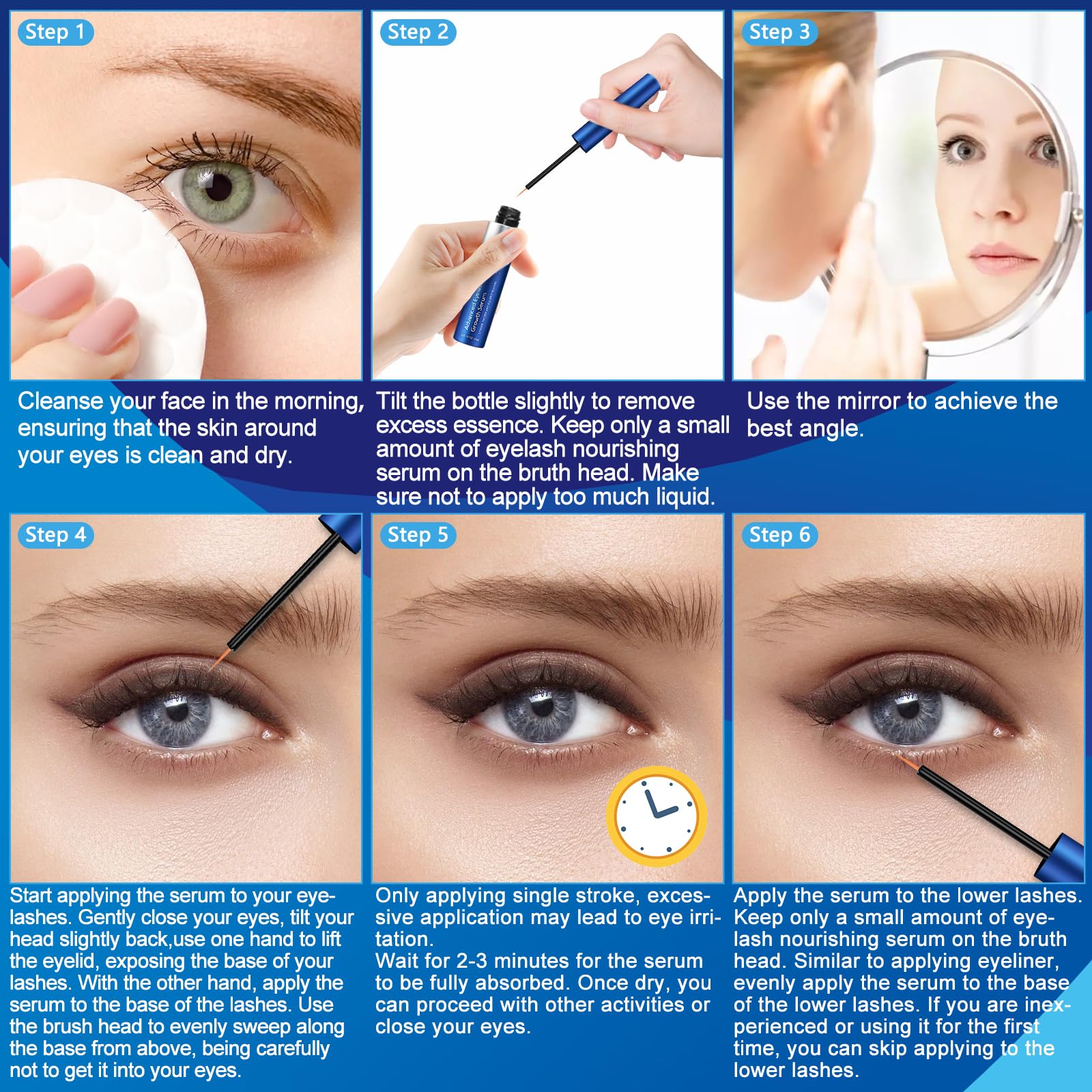 Wewell bottle with ginseng illustration – plant extracts support nourishing lash growth.
