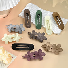 WEXFFU flat hair clip close-up reveals matte finish and non-slip grip.