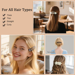 WEXFFU flat hair clip demonstrates secure non-slip grip on styled hair.