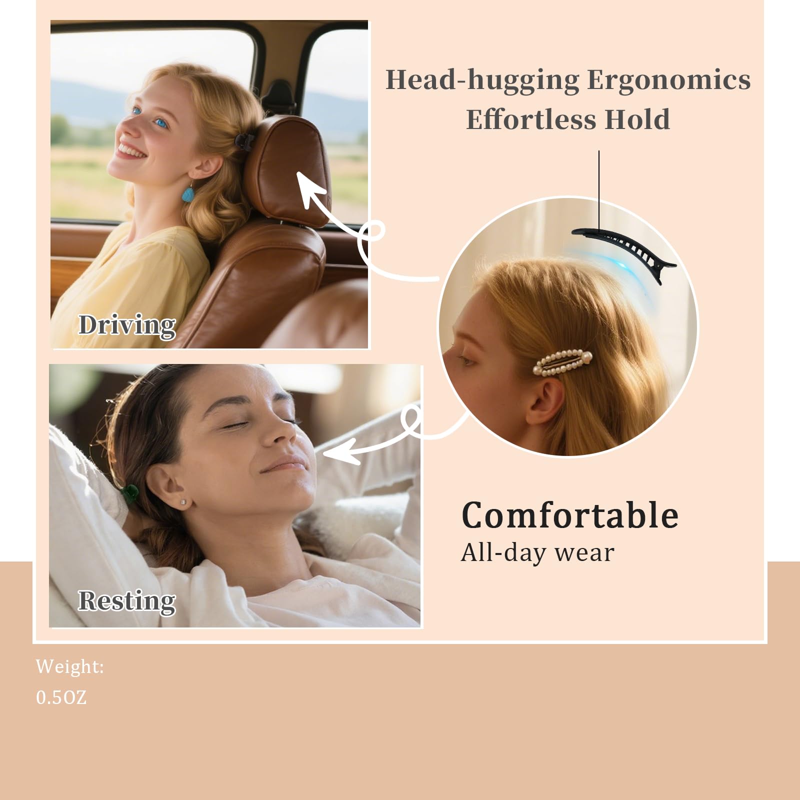 WEXFFU flat hair clip in use during activity demonstrates secure hold.