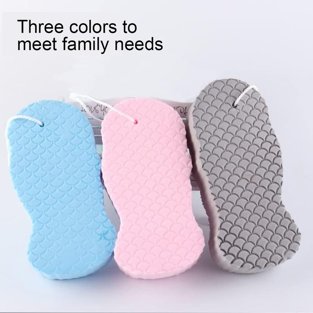 WFWJ pink bath sponge close-up emphasizes textured surface for dead-skin removal.