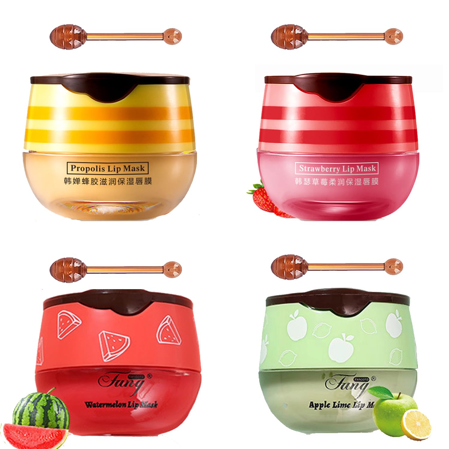 WFWJ Bee Lip Balm Honey Pot packaging for travel-friendly moisture.