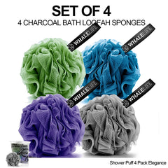 WhaleLife loofah sponge blue highlights durable premium fibers for daily use.