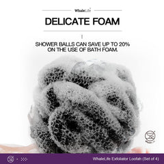 WhaleLife loofah sponge double-layer foam inside highlights cleansing