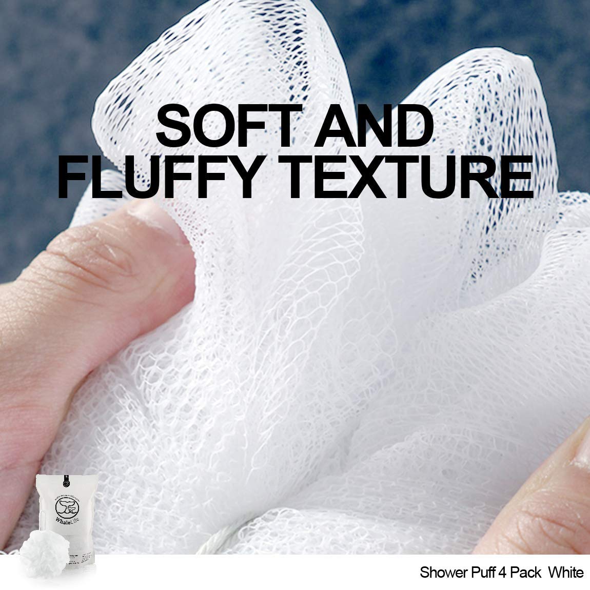 WhaleLife loofah-sponge-durable-material-white offers long-lasting durability for everyday baths.