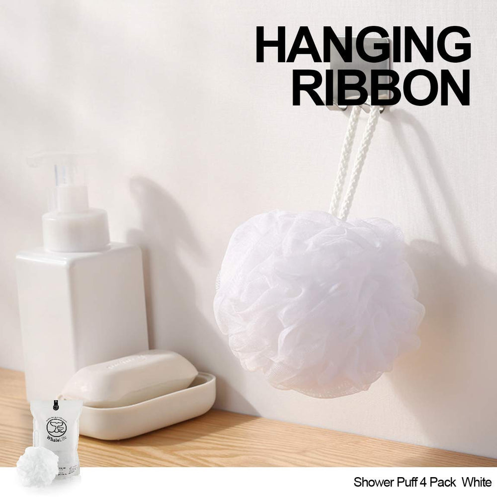 WhaleLife loofah-sponge-quick-dry-white dries fast after use for easy maintenance.