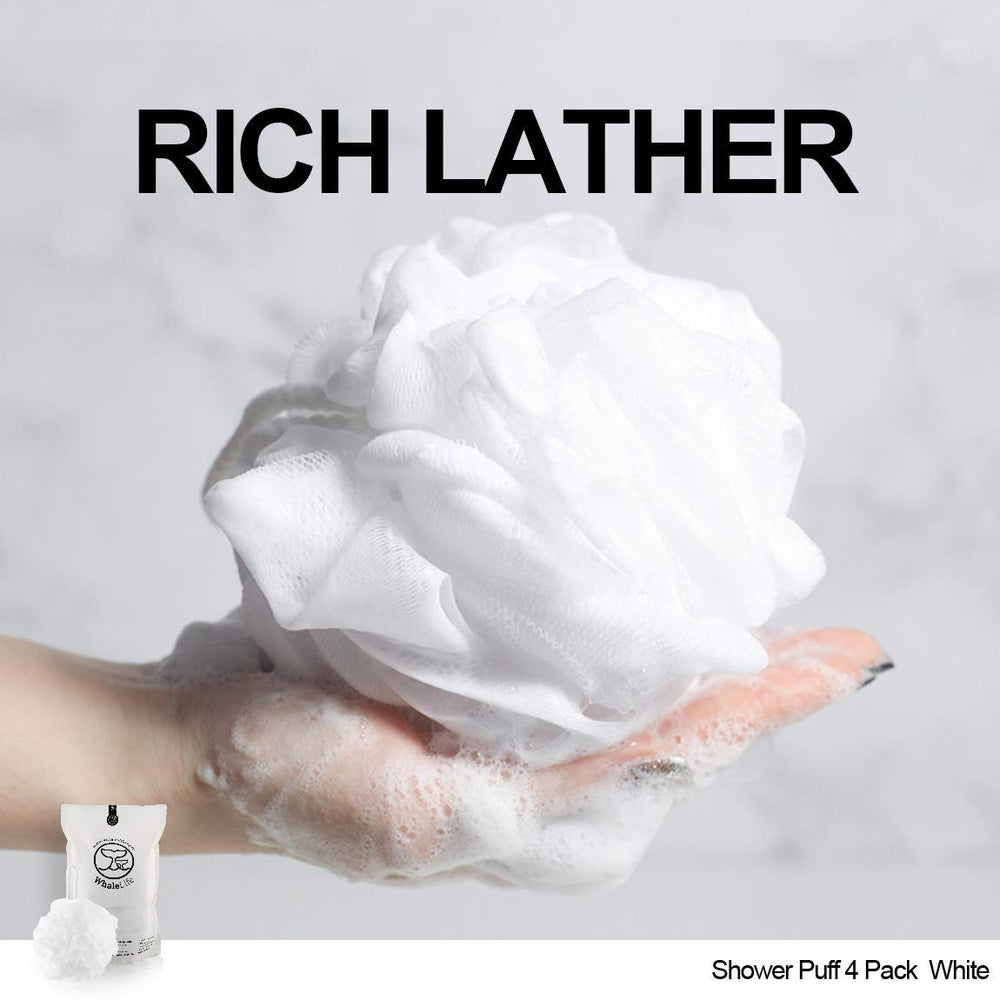 WhaleLife loofah-sponge-rich-foam-white creates inviting shower foam for daily use.