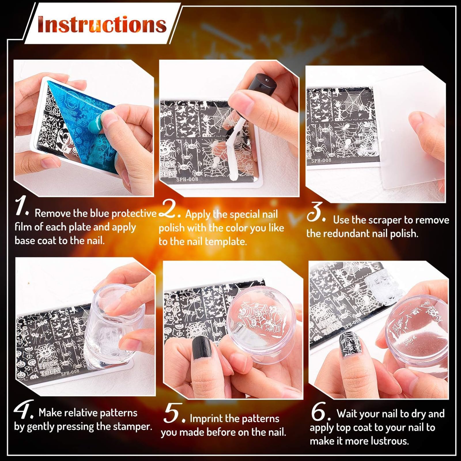 Whaline Merry Christmas words plate adds bold quotes for quick striking nail designs.