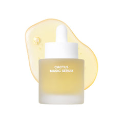 Whamisa Organic Cactus Magic Serum bottle highlights anti-aging and hydrating formula.