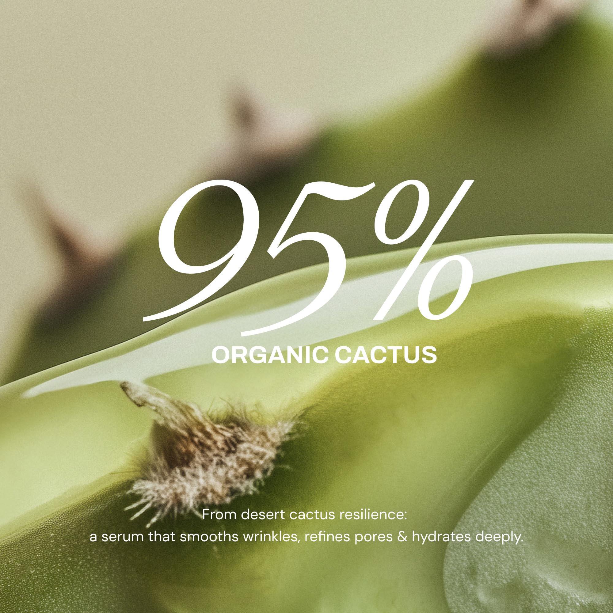 Whamisa Organic Cactus Magic Serum texture demonstrates fast-absorbing hydration without stickiness.
