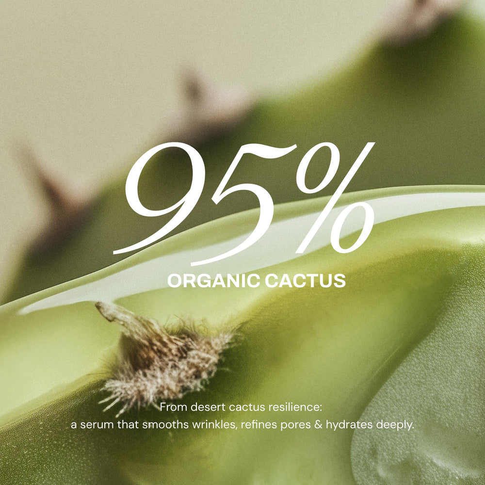 Whamisa Organic Cactus Magic Serum texture demonstrates fast-absorbing hydration without stickiness.