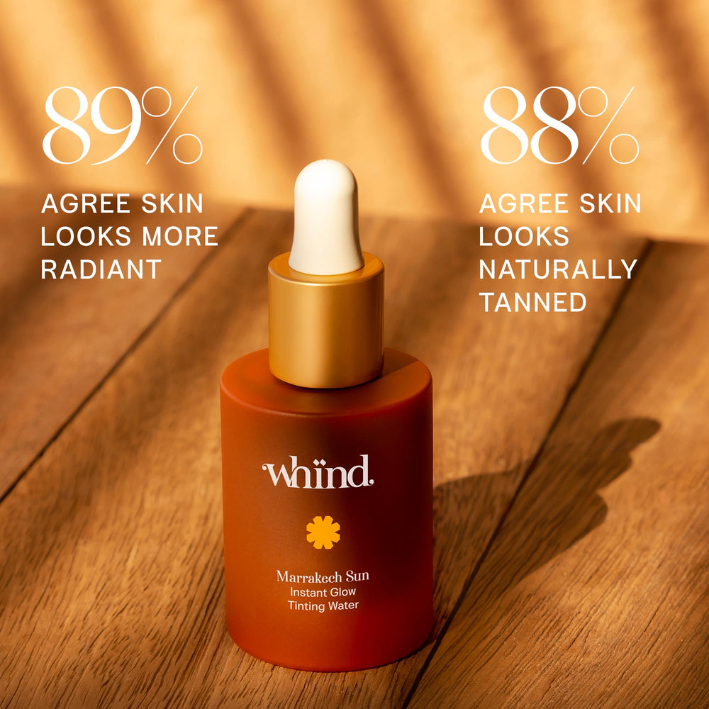 WHIND Marrakech Sun Tinting Water drops-pour demonstrates easy precision during application