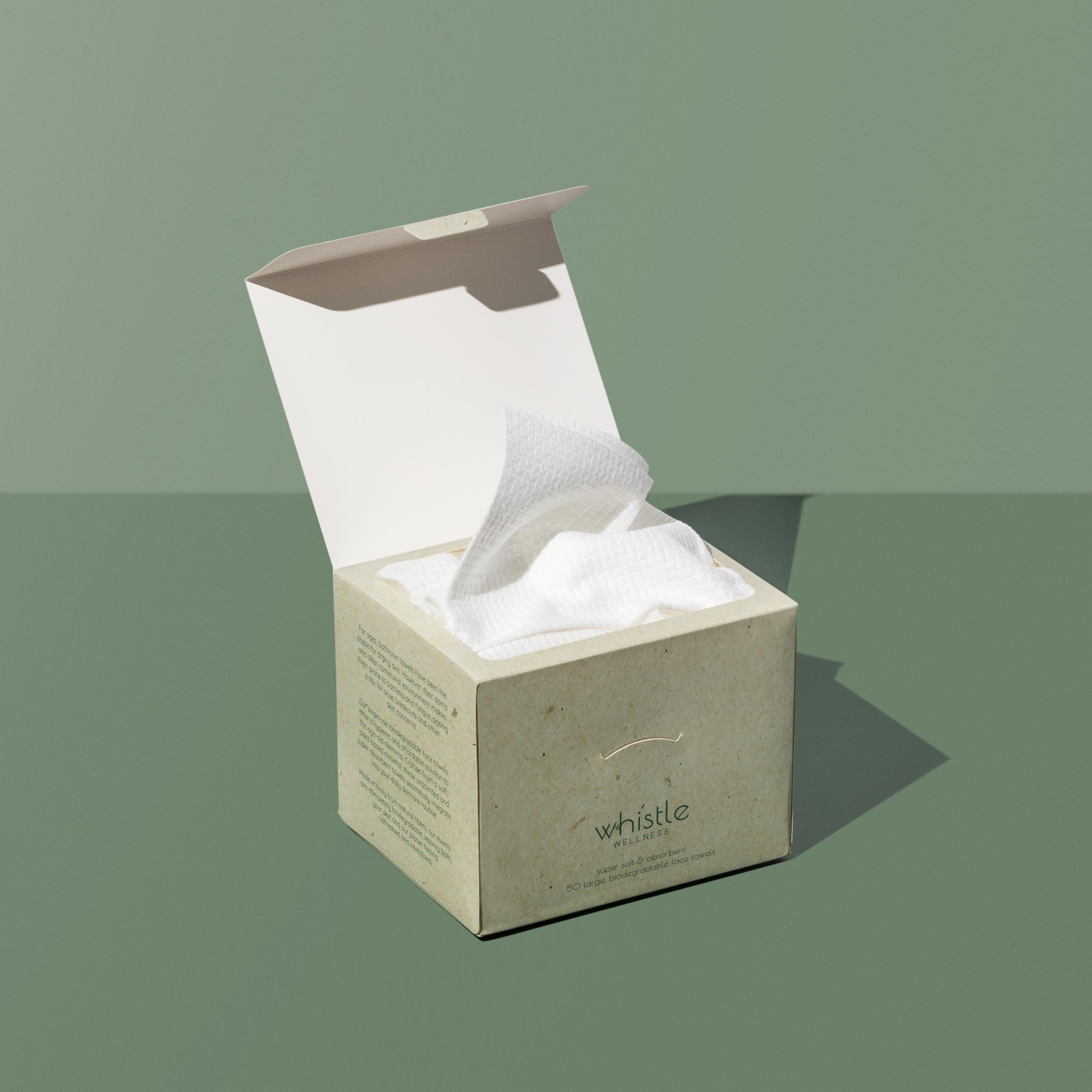 Whistle Wellness makeup-removal towel ideal for quick cleanses on busy days.
