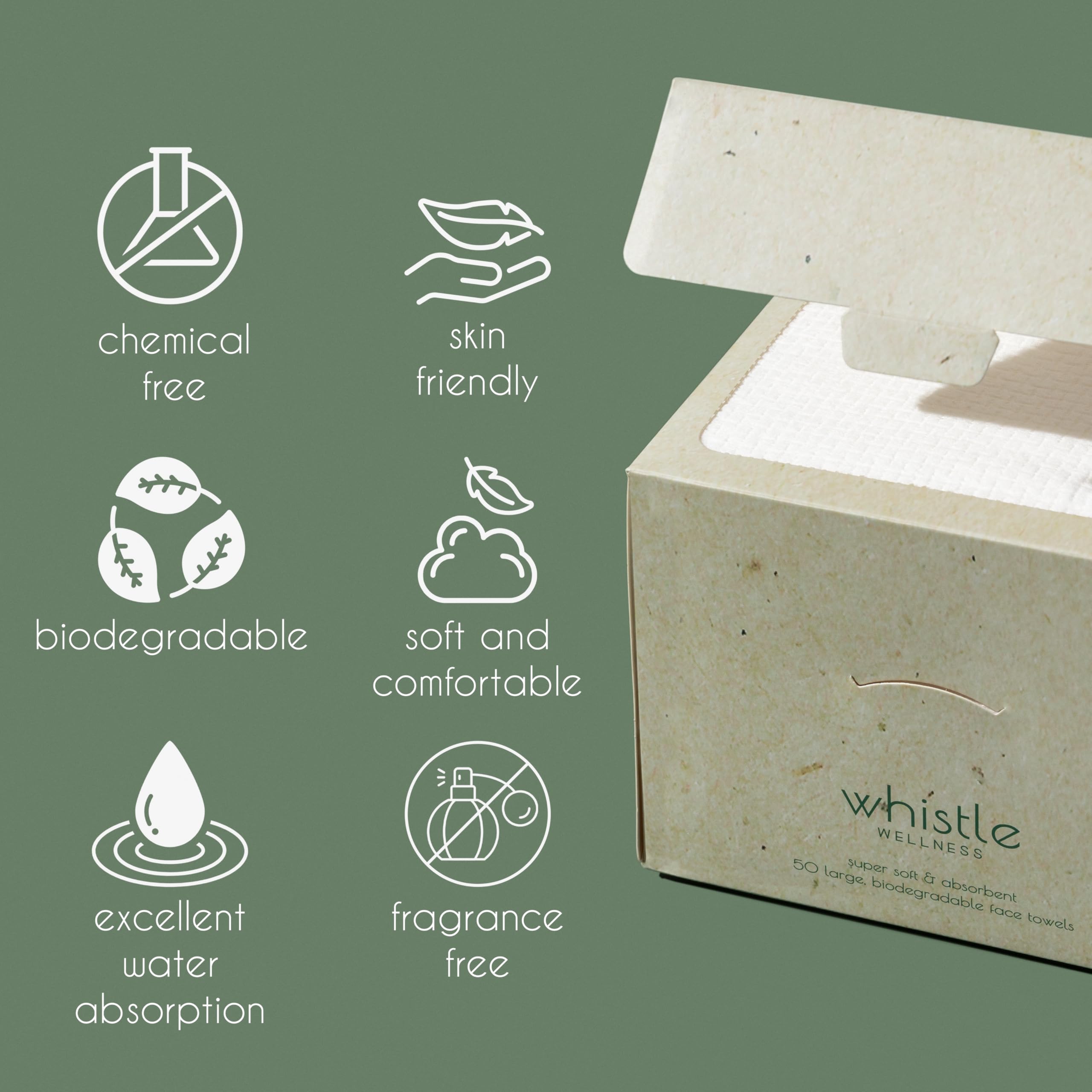 Whistle Wellness sensitive-skin towel suitable for delicate skincare routines.