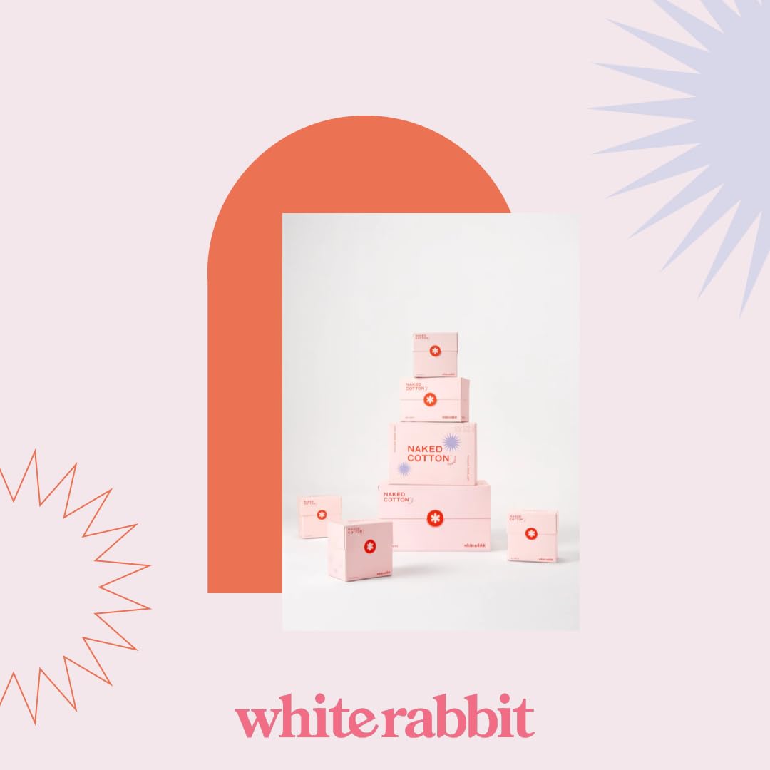 White Rabbit Naked Cotton Classic anti-lint feature—clean skincare routine.