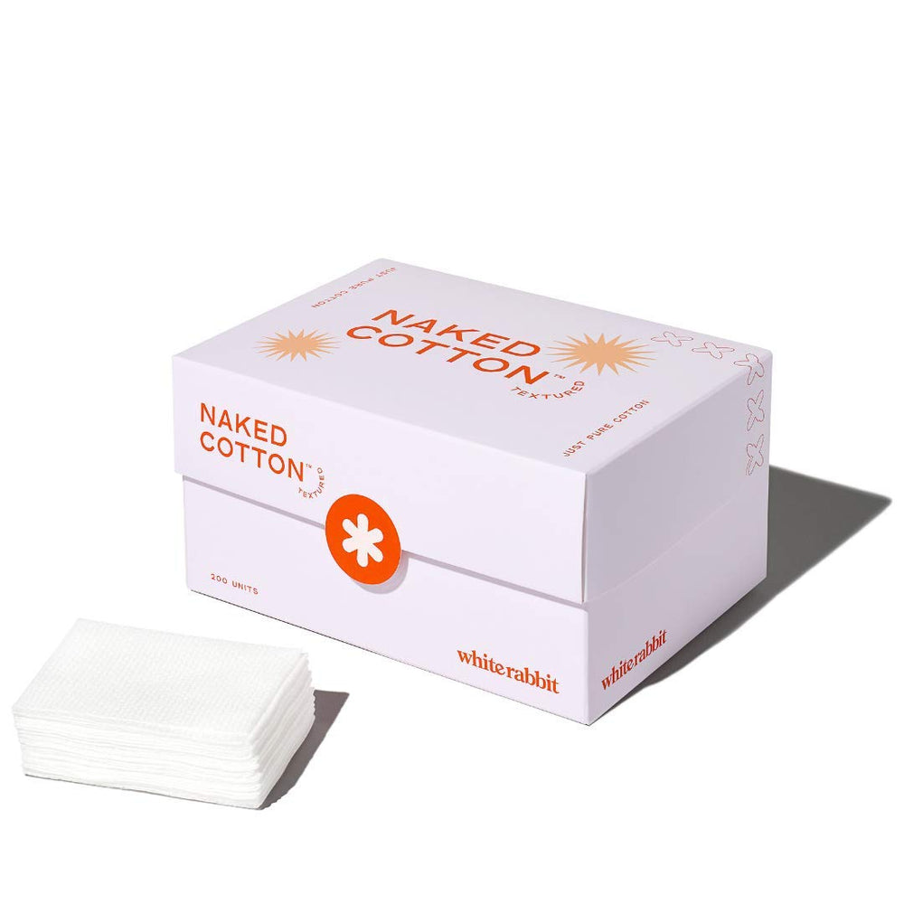 White Rabbit Naked Cotton Textured perforations closeup for gentle exfoliation.
