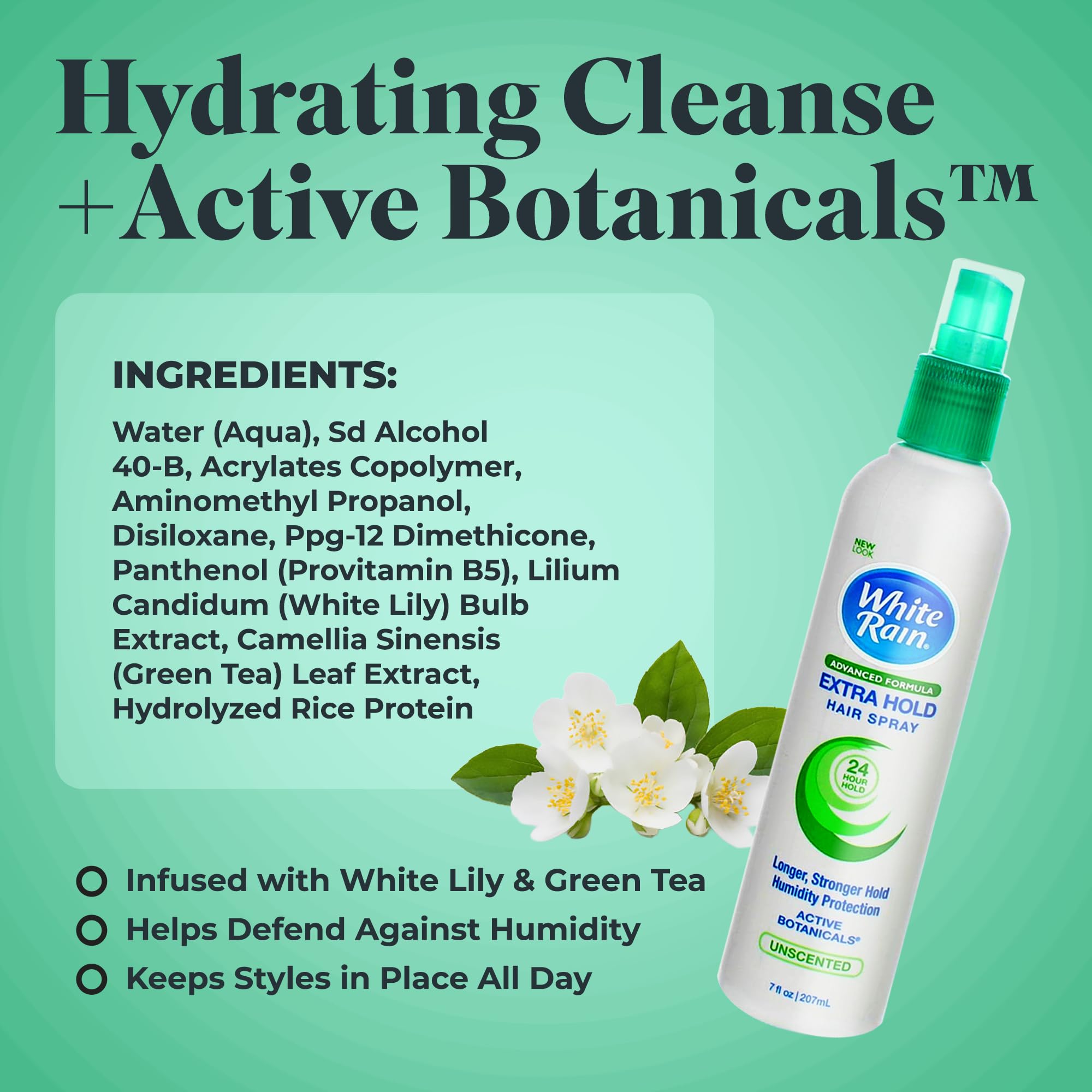 White Rain lightweight, non-sticky finish dries quickly after application