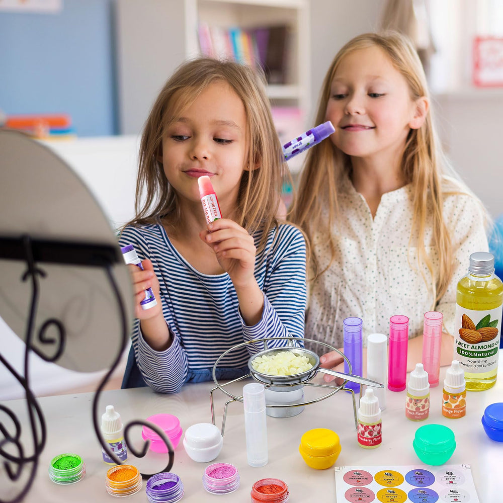 WhizToys lip balm flavors labels for personalized scent and branding.