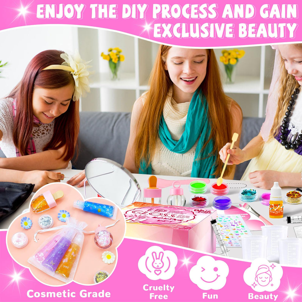 WhizToys gift packaging showcases a ready-to-gift lip gloss kit.