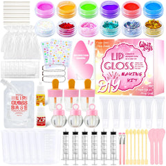 WhizToys lip gloss kit base shown, designed for rich hydration and customizable color.
