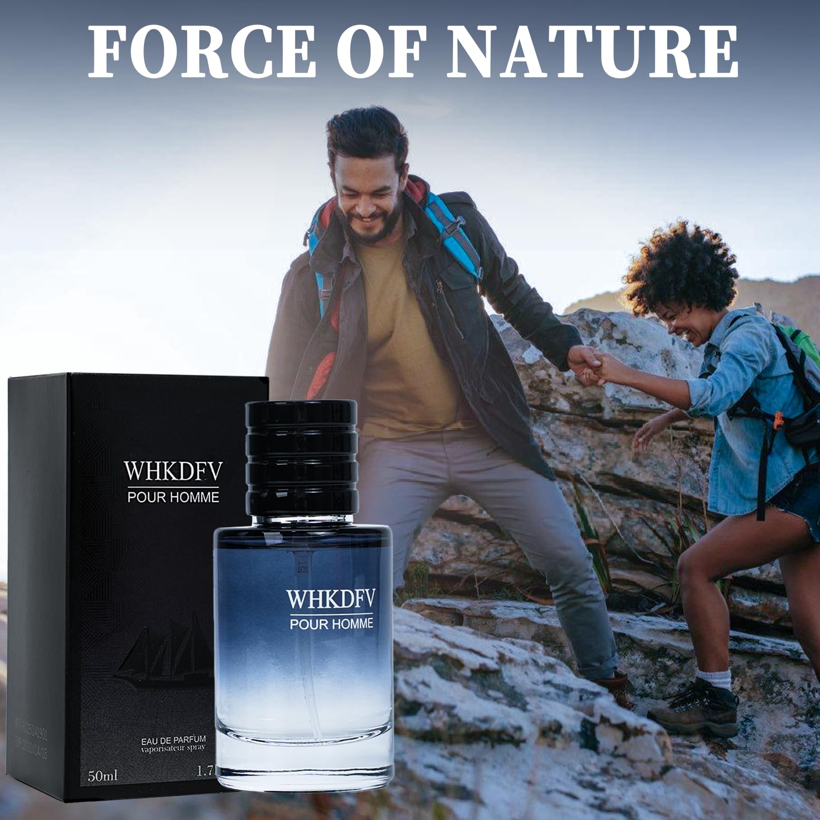 WHKDFV cologne base note cedar in packaging suggests warm, lasting character.