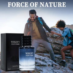 WHKDFV cologne base note cedar in packaging suggests warm, lasting character.