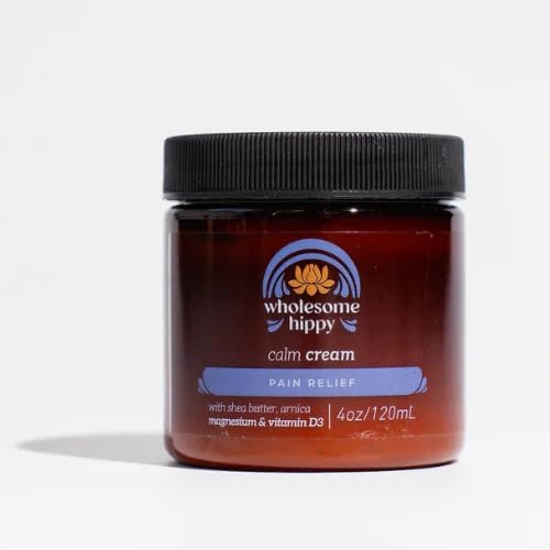 Wholesome Hippy Magnesium Calm Cream Made in USA label signals clean skincare.